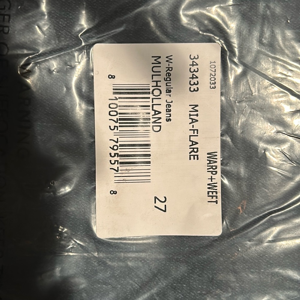 Warp & Weft MIA Flare Size 27 NWT also in original sealed ba